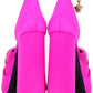 Versace Pink Silk Platform Heels