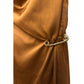 Versace Runway Bronze Silk Draping Skirt