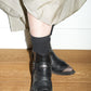 Balenciaga Black Pointy Metal Heads Western Ankle Boots