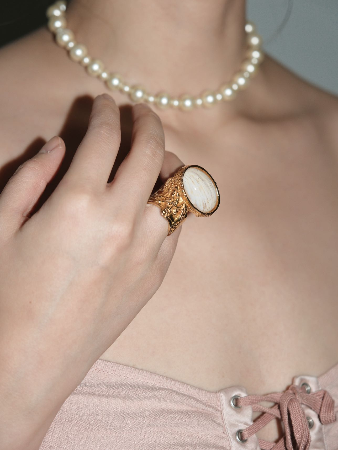 Yves Saint Laurent 80s Vintage Gold Ring