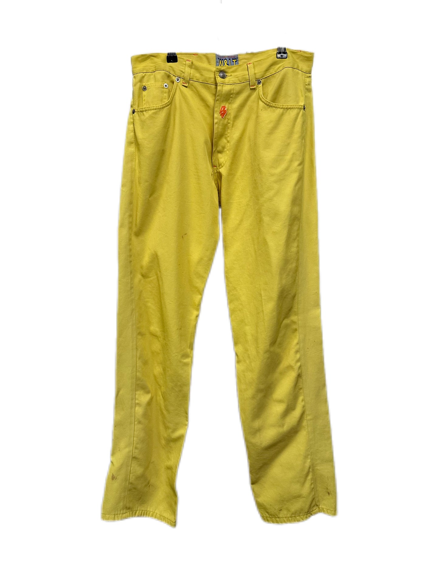 Walter Van Beirendonck Y2K Yellow Runway Trousers