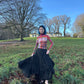 jean Paul Gaultier 90s vintage Balck Ruffles Ballet Cotton Maxi Skirt