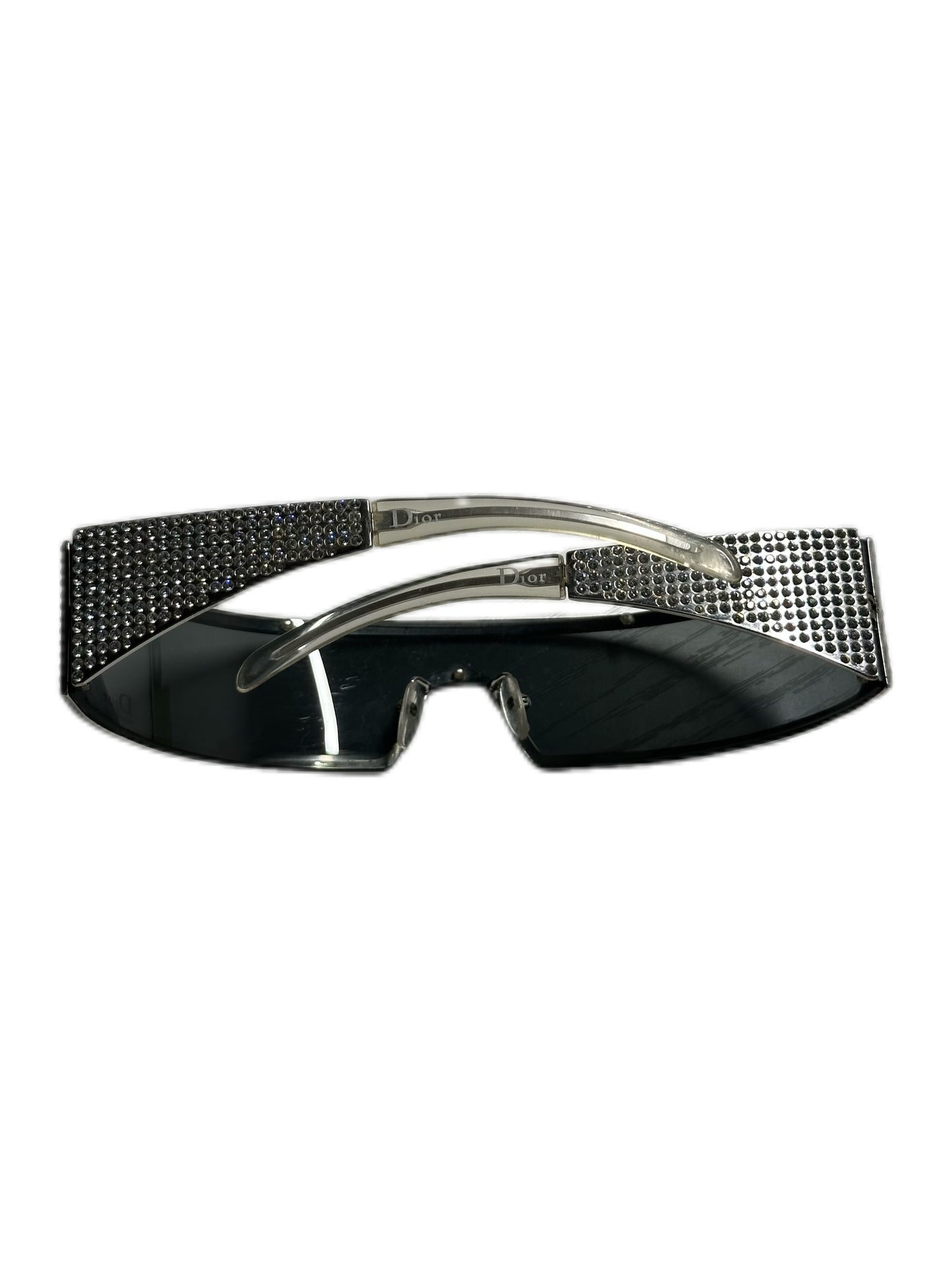 Christian Dior by John Galliano SWAROVSKI  Limited Edition silver Y2K punk sunglasses