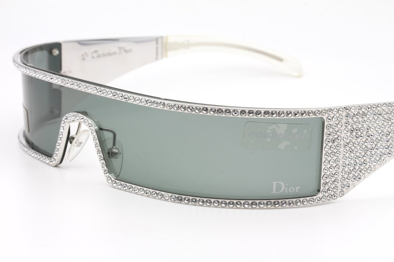 Christian Dior by John Galliano SWAROVSKI  Limited Edition silver Y2K punk sunglasses