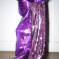 PE99Y YAN9 Asymmetrical Double Layered PVC Sequinned Trousers