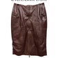 Christian Dior by John Galliano Y2K  Runway Deep Purple Ostrich Print Lambskin Leather Pencil Skirt