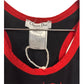 Christian Dior by John Galliano Y2K 2002 Red and Black Gothic Punk Letters Runway Tank Top