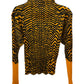 Issey Miyaka  Pleats Please 90s Vintage Tiger Print Long Sleeve Top