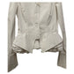 Gianfranco Ferre Vintage White Ballet Ruffles Tailored Blouse