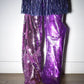 PE99Y YAN9 Asymmetrical Double Layered PVC Sequinned Trousers