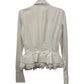 Gianfranco Ferre Vintage White Ballet Ruffles Tailored Blouse