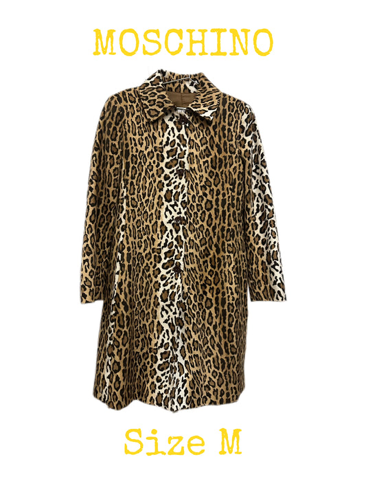 Moschino Leopard Print Short Fur Coat