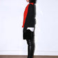 Comme Des Garcons Red and Black Asymmetrical Cardigan