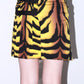 Versace 2004 Runway Tiger Print Pleated Skirt