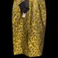 Prada Gold Pettern Luxury Textile Elegant A-Line Dress