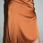 Versace Runway Bronze Silk Draping Skirt