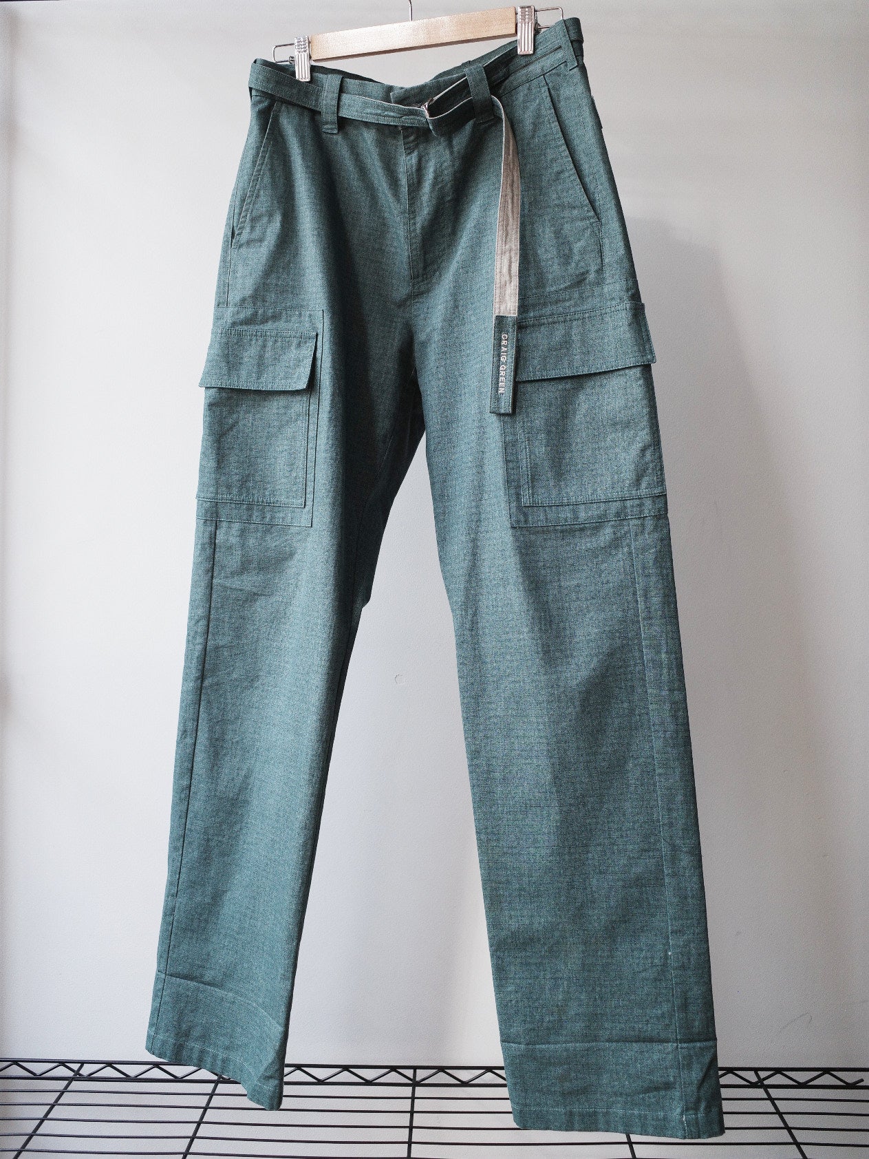 Craig Green Teal Cargo Trousers