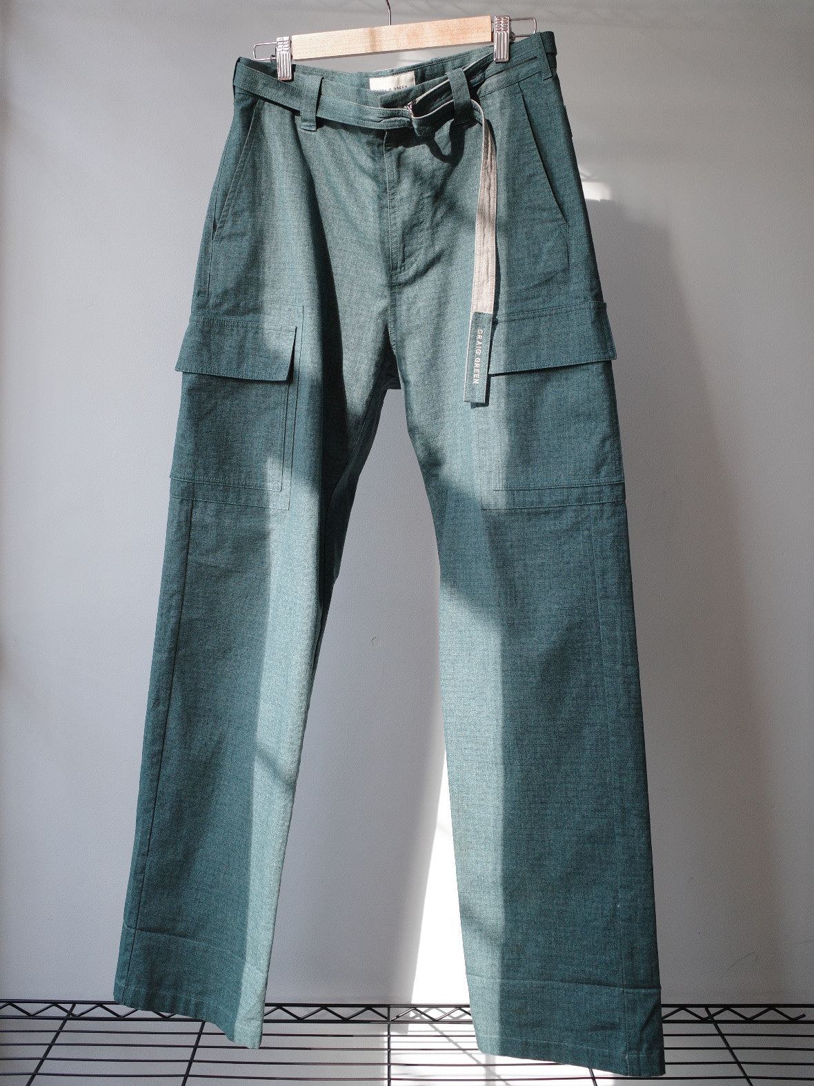 Craig Green Teal Cargo Trousers