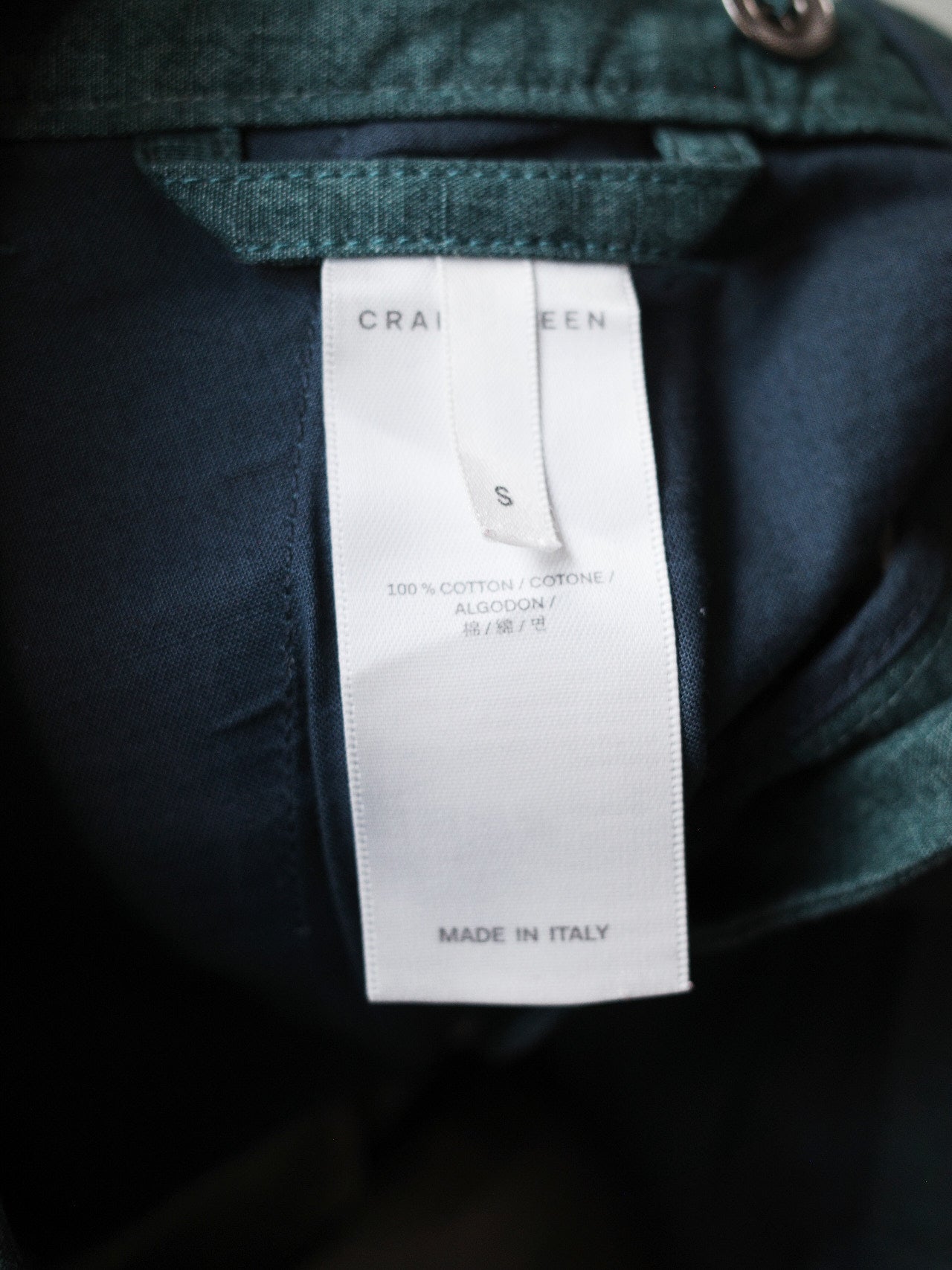 Craig Green Teal Cargo Trousers