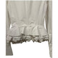 Gianfranco Ferre Vintage White Ballet Ruffles Tailored Blouse