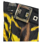 Versace 2004 Runway Tiger Print Pleated Skirt