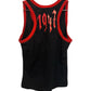 Christian Dior by John Galliano Y2K 2002 Red and Black Gothic Punk Letters Runway Tank Top