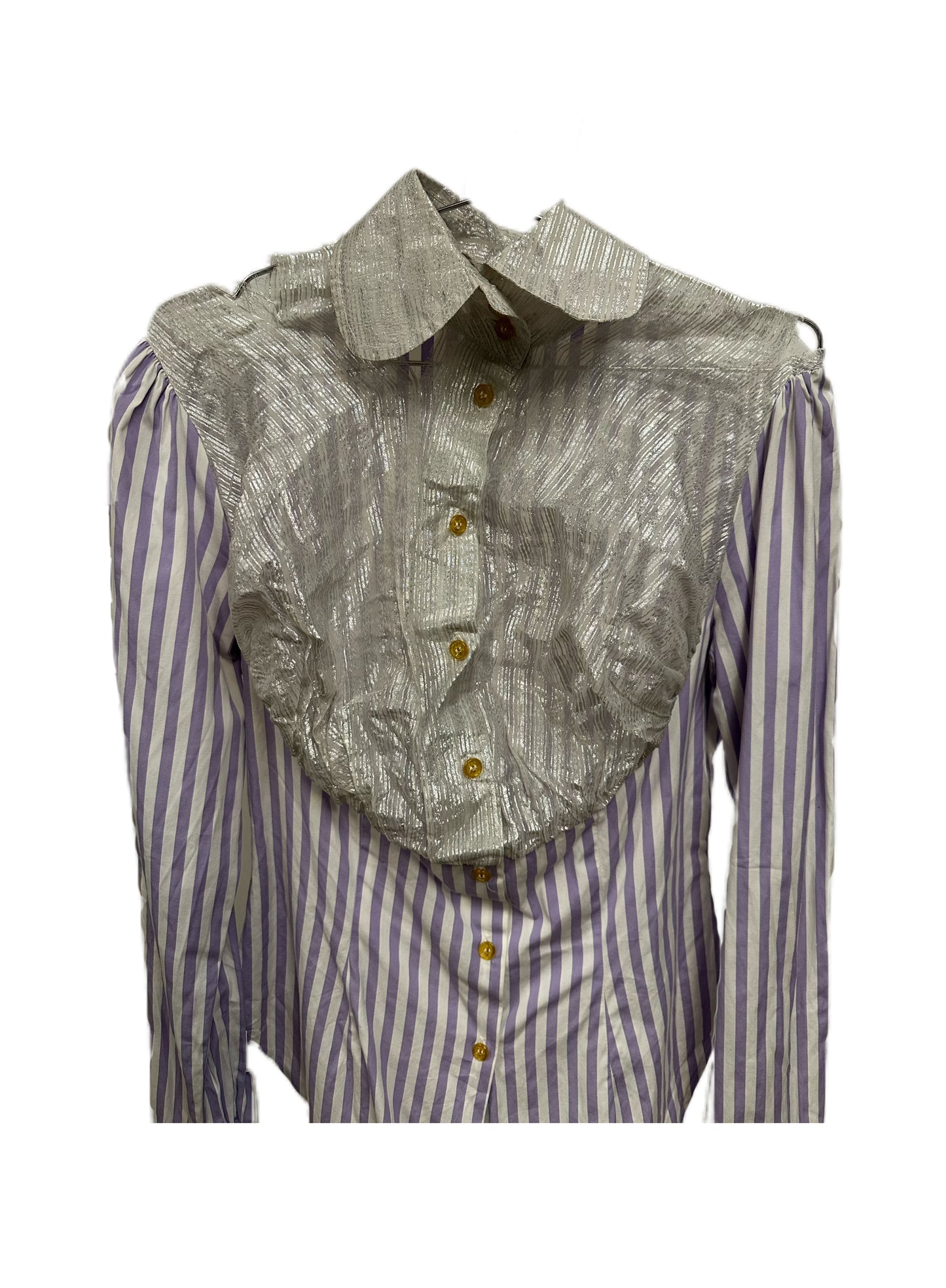 Vivienne Westwood Elegant Vintage 90s Purple Stripes Blouse