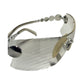 Christian Dior by John Galliano Y2K Futuristic Cyber Silver Sunglasses