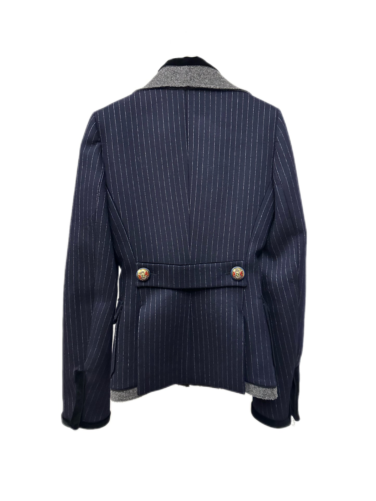 Balenciaga AW2007/8 Runway Navy Wool Tailored Women's Blazer Jacket