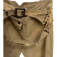 Christian Dior by John Galliano Runway Punk Bandage Gold Logo Plate Beige Suede Flare Trouser