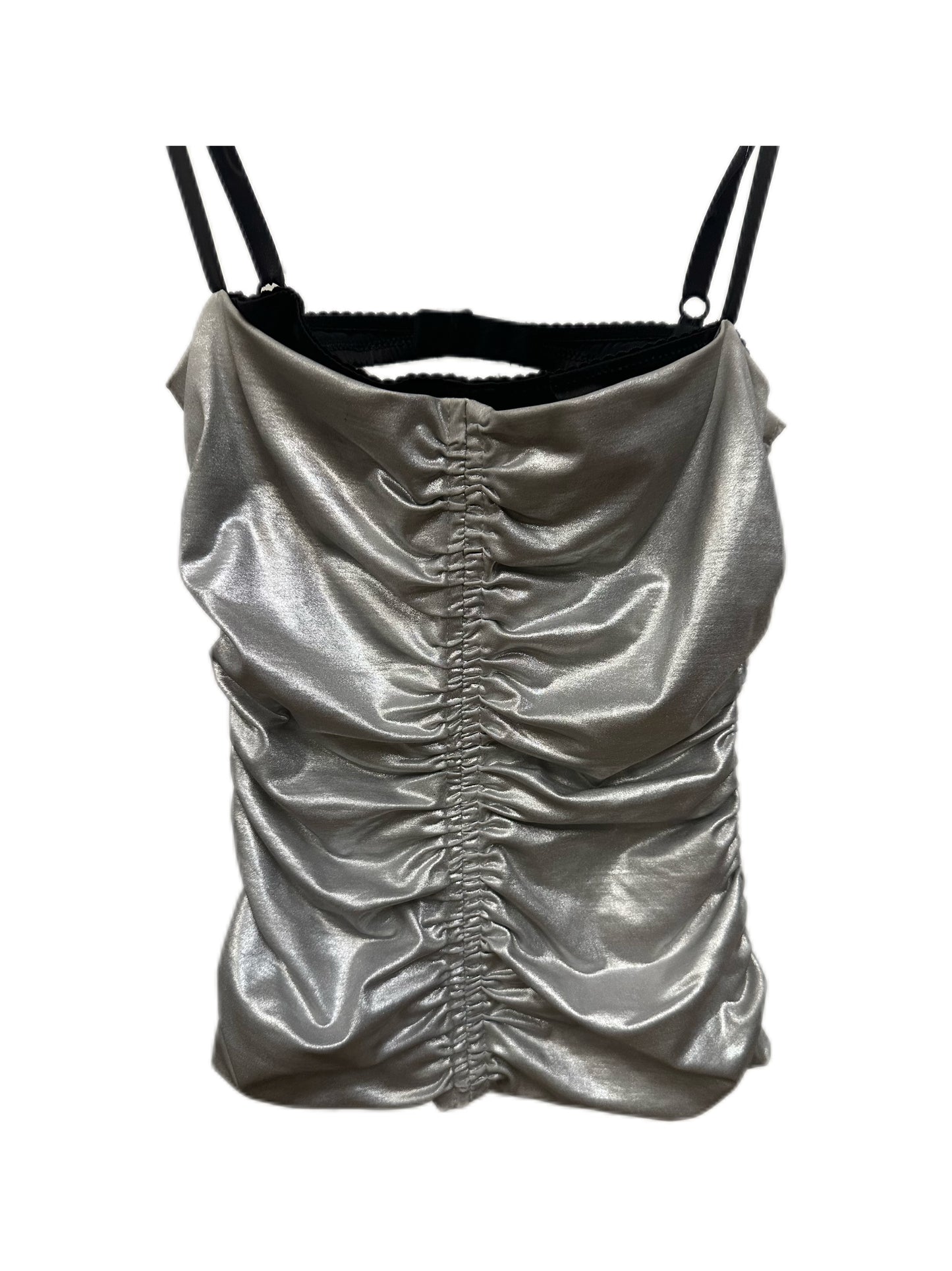 Dolce & Gabanna Y2K Runway Silver Jersey Corset