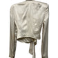 Haider Ackermann White Satin Asymetrical Tailored Jacket