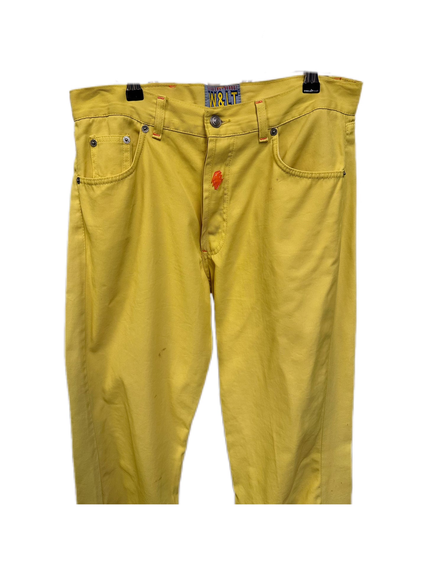 Walter Van Beirendonck Y2K Yellow Runway Trousers