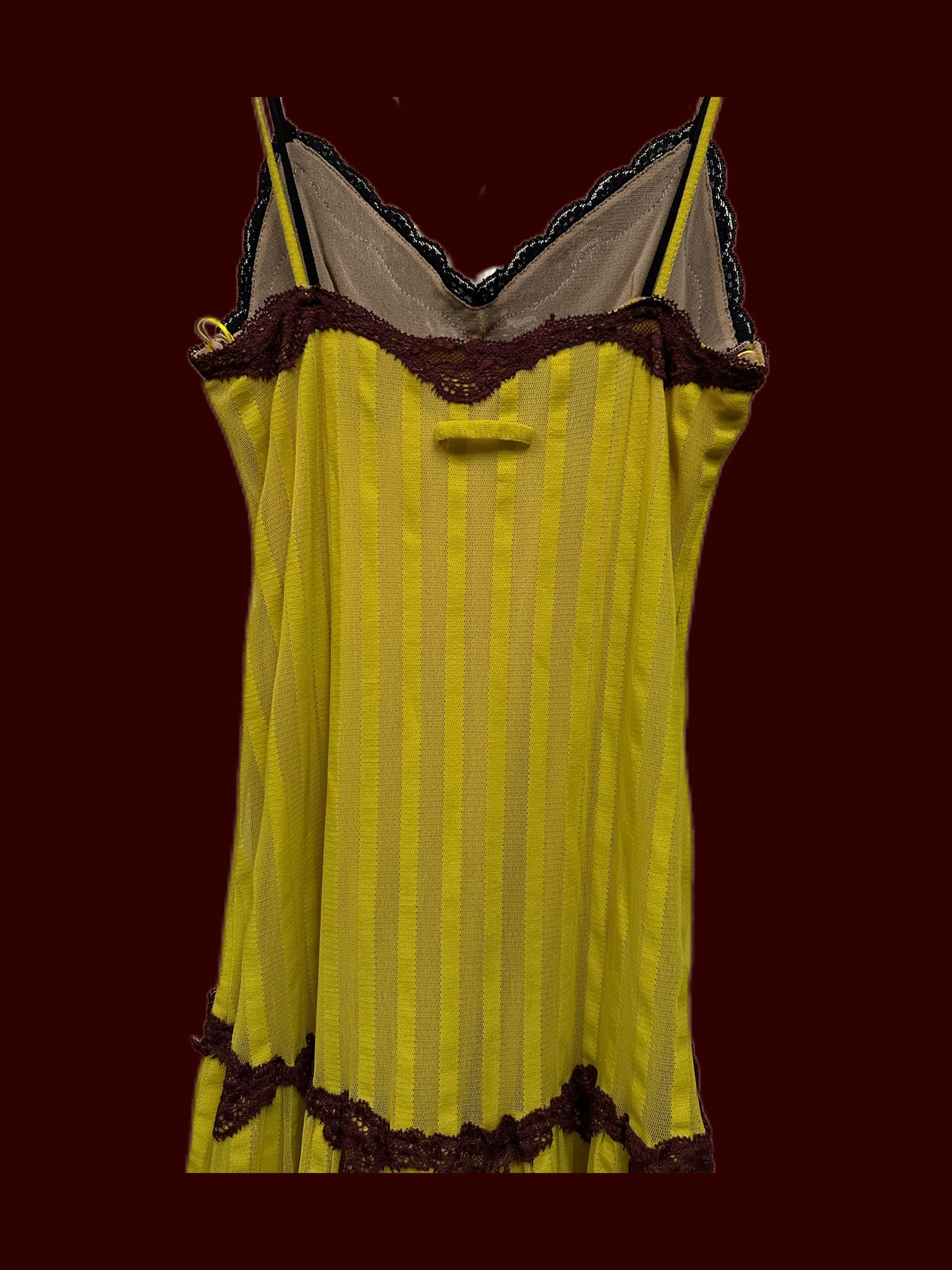 Jean Paul Gaultier Soleil Yellow Victorian Gothic Styled Laced Y2K Dress