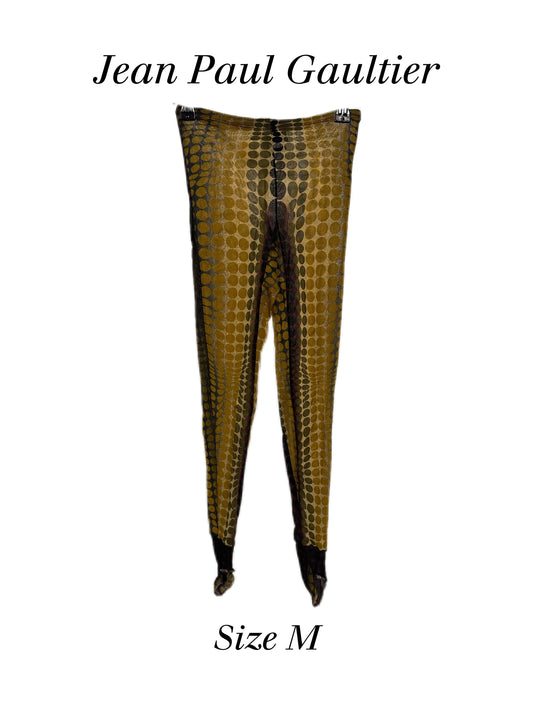 Jean Paul Gaultier Y2K Iconic 1994 Cyberbaba Runway Cyberdots Mesh Leggings