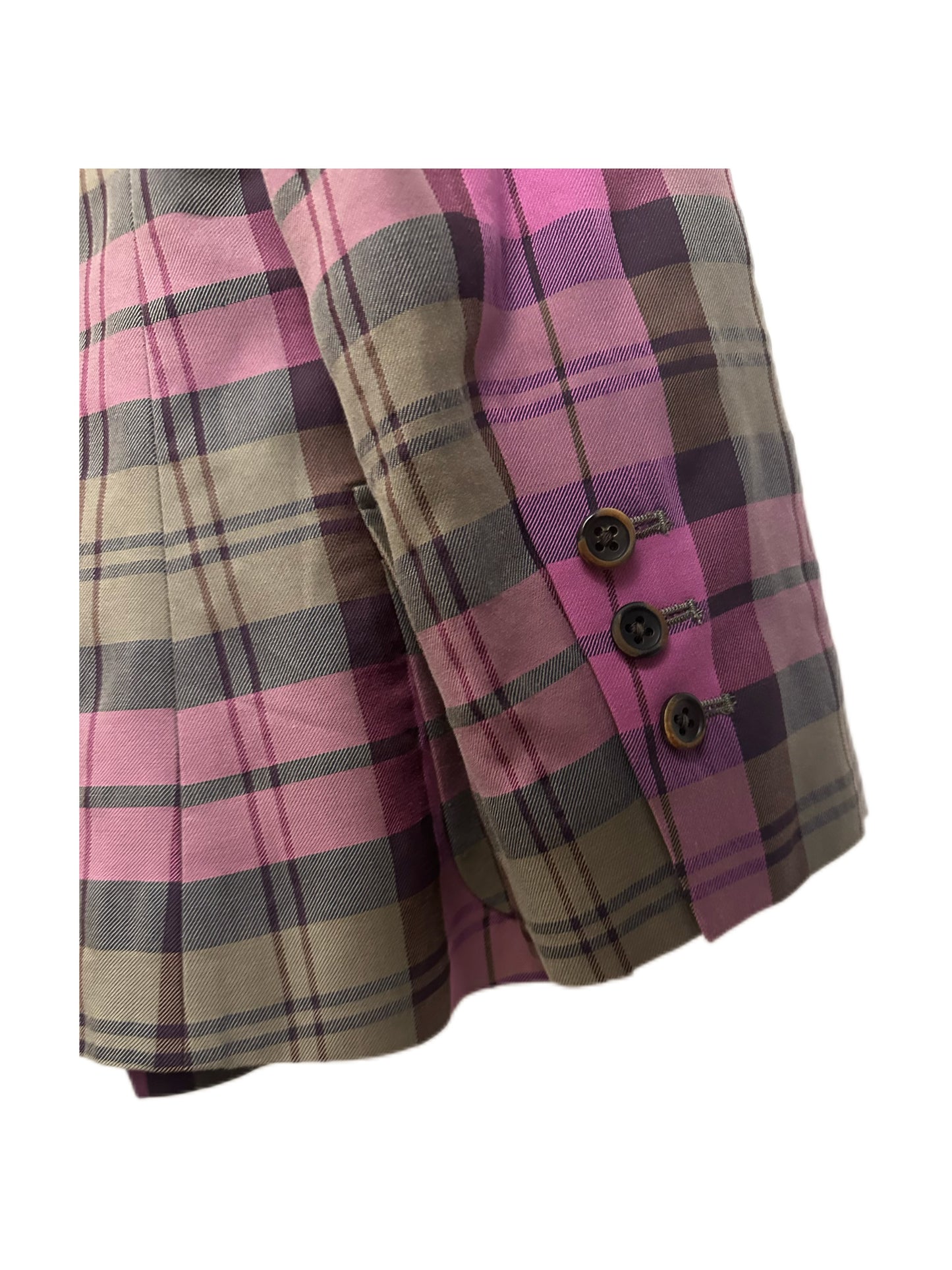 Vivienne Westwood Women's Pink and Green Check Blazer Jacket