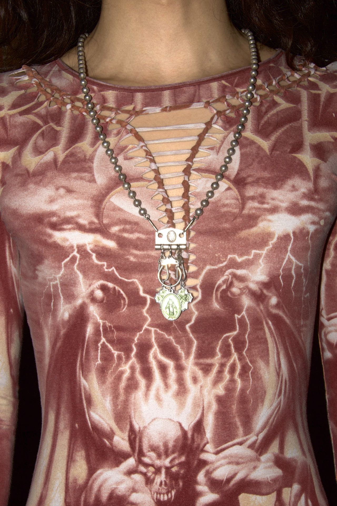 Jean Paul Gaultier Y2K Gothic Metal Chain Necklace