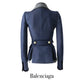 Balenciaga AW2007/8 Runway Navy Wool Tailored Women's Blazer Jacket