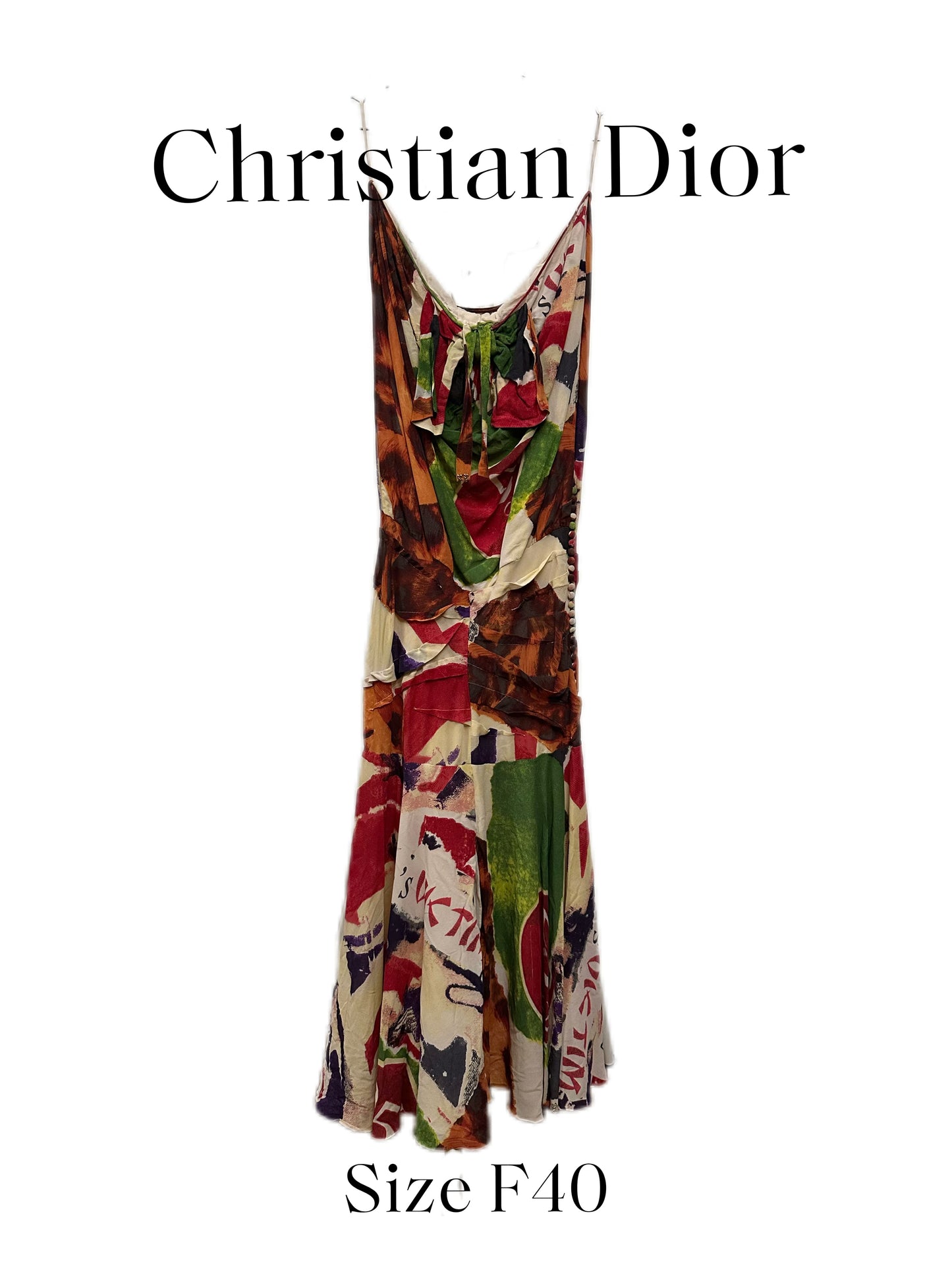 Christian Dior by John Galliano SS2003 Y2K Iconic Punk Victim Red Carpet Dress