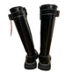 Alexander McQueen Women's Tread Slick Knee-high Boot in Black/Red