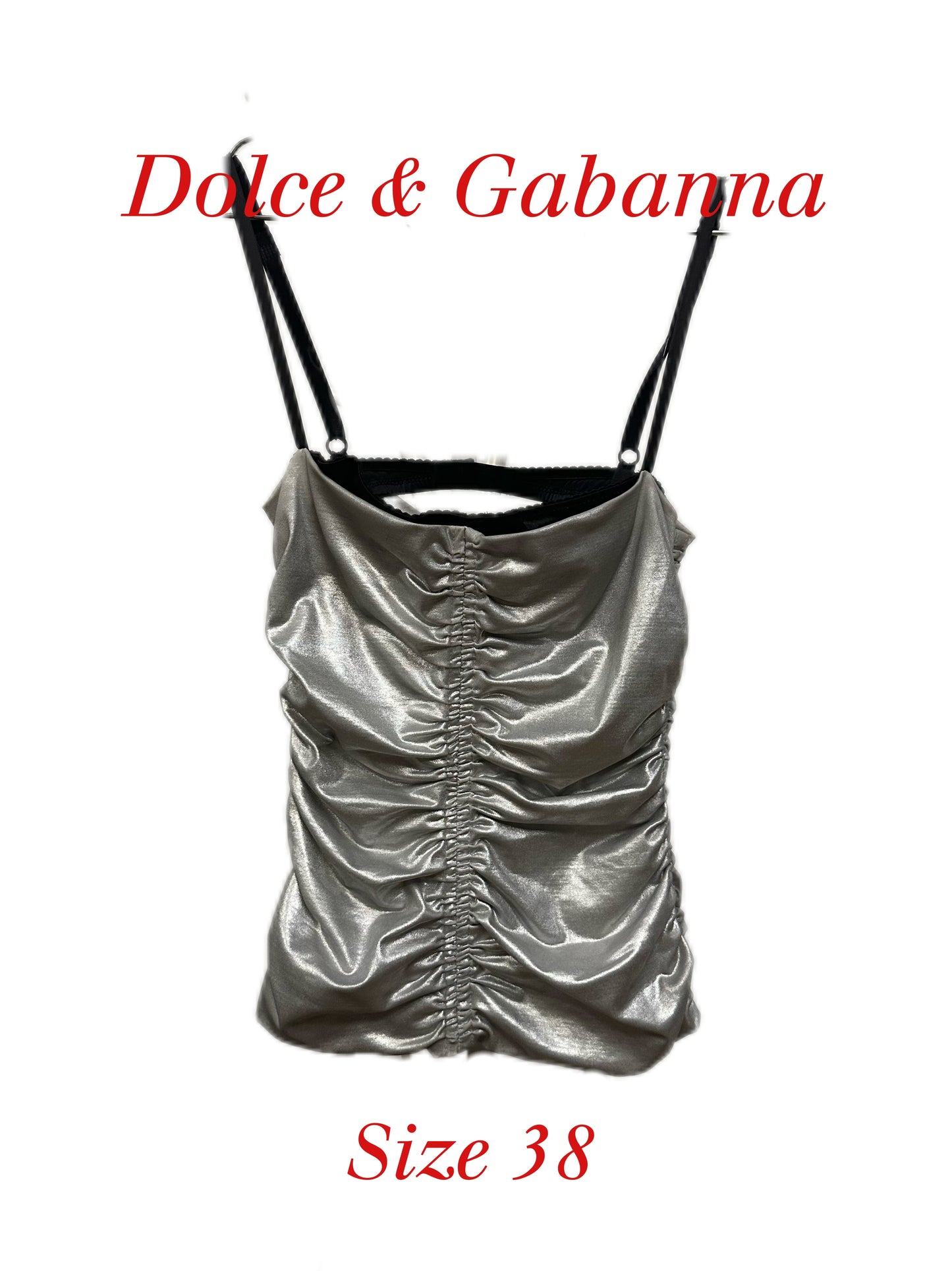 Dolce & Gabanna Y2K Runway Silver Jersey Corset