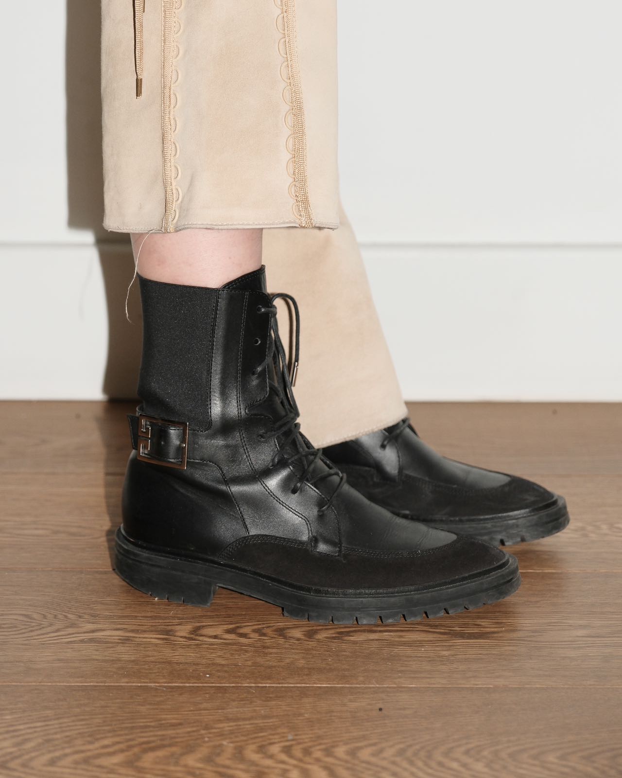 Givenchy Black Suede Leather Ankle Boots