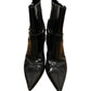 Christian Dior by John Galliano Y2K Runway Punk Black Leather Heel Boots