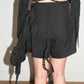 Yohji Yamamoto Runway Black Sculptural Spike Cotton Shorts