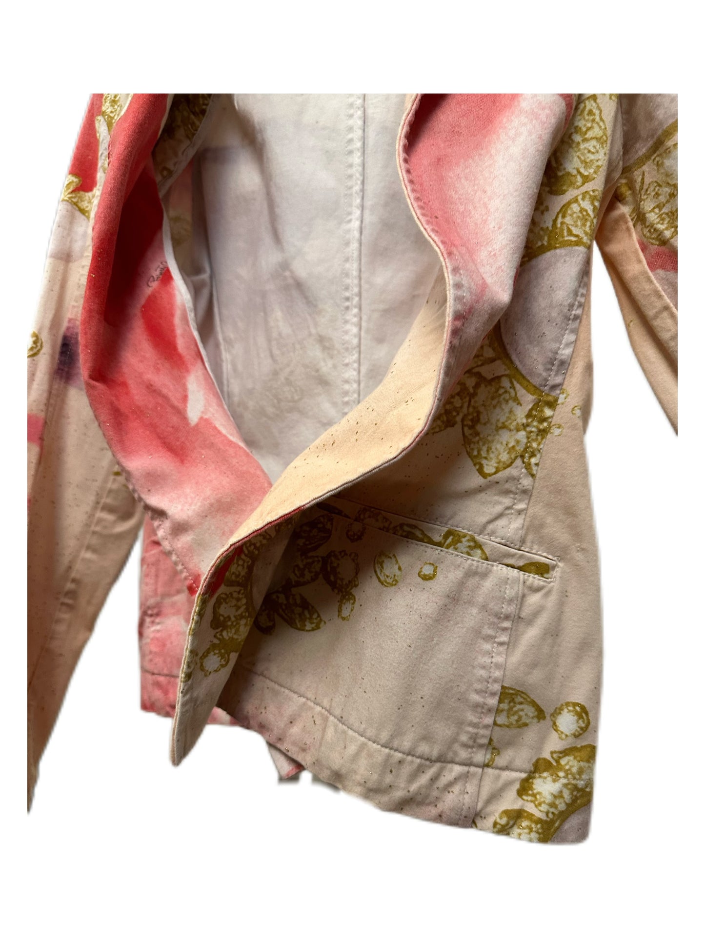 Roberto Cavalli SS2001 Runway Face Print Pink Jacket