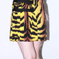 Versace 2004 Runway Tiger Print Pleated Skirt