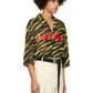 LU'U DAN  Black & Yellow Psychedelic Tiger Shirt