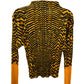 Issey Miyaka  Pleats Please 90s Vintage Tiger Print Long Sleeve Top