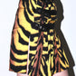 Versace 2004 Runway Tiger Print Pleated Skirt