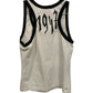 Christian Dior by John Galliano Y2K 2002 White and Black Gothic Punk Letters Runway Tank Top